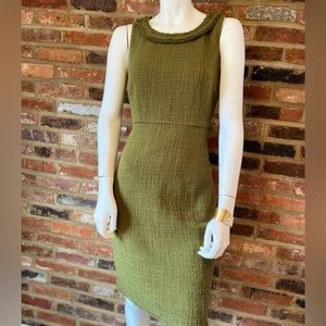 NWT J. Crew Sheath Dress in Textured Fringe Tweed